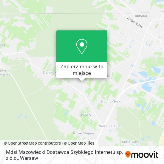 Mapa Mdsi Mazowiecki Dostawca Szybkiego Internetu sp. z o.o.