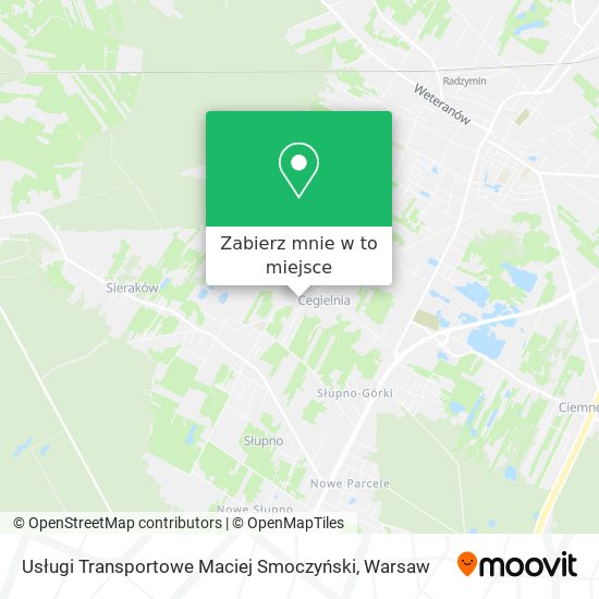 Mapa Usługi Transportowe Maciej Smoczyński