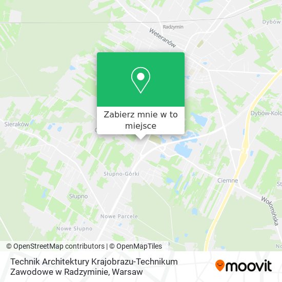 Mapa Technik Architektury Krajobrazu-Technikum Zawodowe w Radzyminie