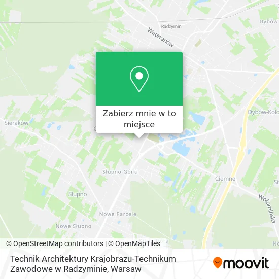 Mapa Technik Architektury Krajobrazu-Technikum Zawodowe w Radzyminie