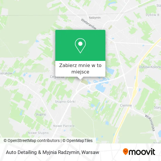 Mapa Auto Detailing & Myjnia Radzymin