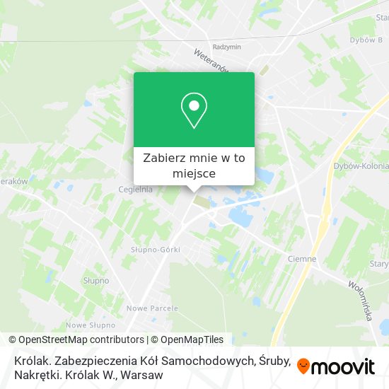 Mapa Królak. Zabezpieczenia Kół Samochodowych, Śruby, Nakrętki. Królak W.