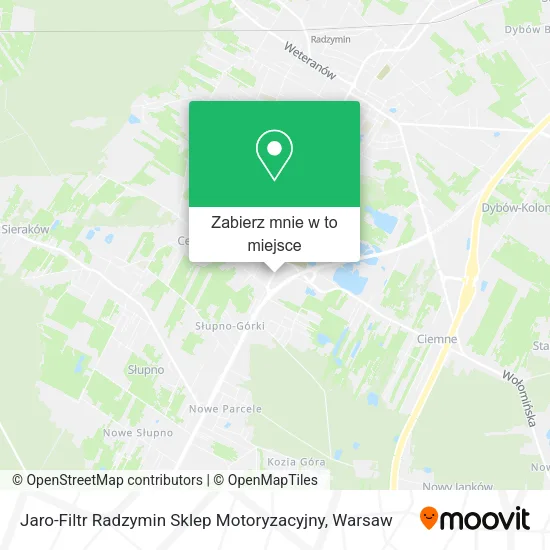 Mapa Jaro-Filtr Radzymin Sklep Motoryzacyjny