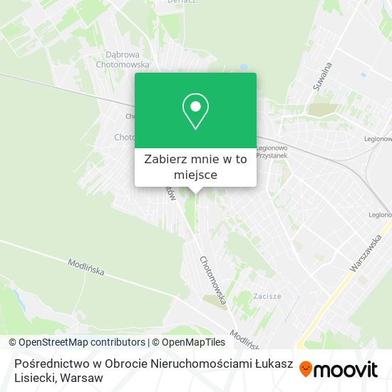 Mapa Pośrednictwo w Obrocie Nieruchomościami Łukasz Lisiecki