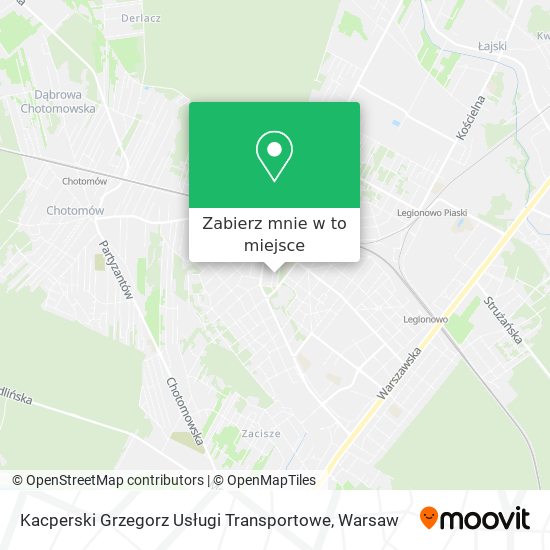 Mapa Kacperski Grzegorz Usługi Transportowe