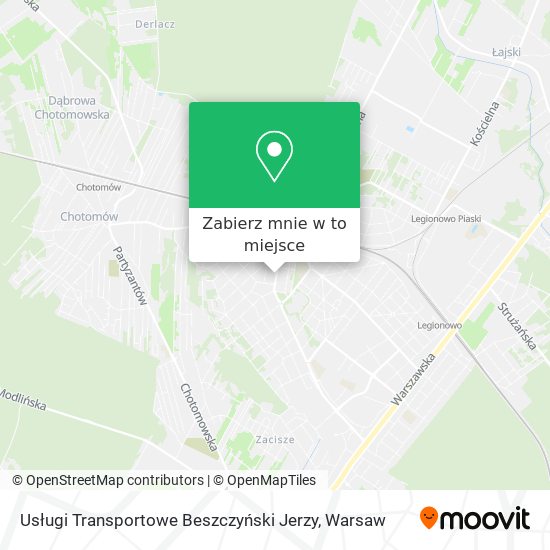 Mapa Usługi Transportowe Beszczyński Jerzy