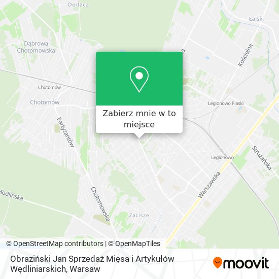 Mapa Obraziński Jan Sprzedaż Mięsa i Artykułów Wędliniarskich