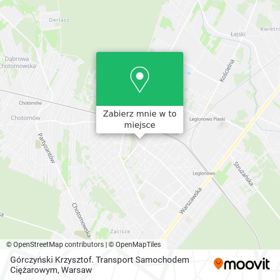 Mapa Górczyński Krzysztof. Transport Samochodem Ciężarowym