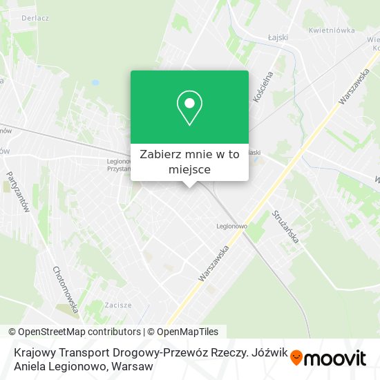 Mapa Krajowy Transport Drogowy-Przewóz Rzeczy. Jóźwik Aniela Legionowo