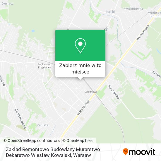 Mapa Zakład Remontowo Budowlany Murarstwo Dekarstwo Wiesław Kowalski