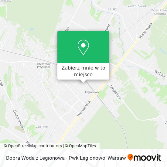 Mapa Dobra Woda z Legionowa - Pwk Legionowo