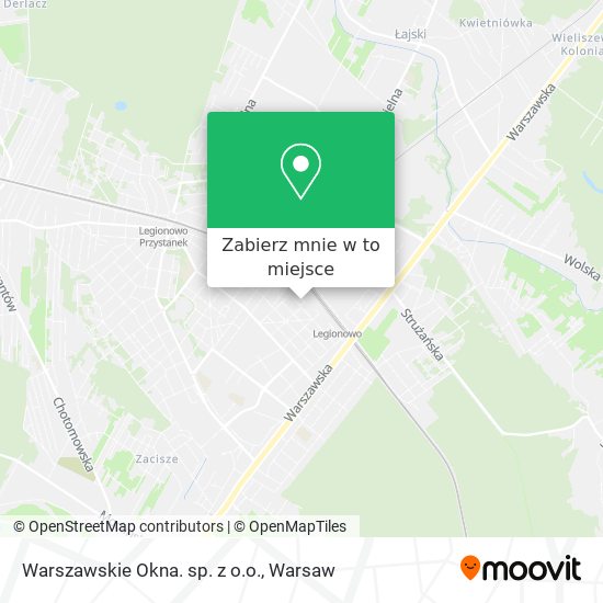 Mapa Warszawskie Okna. sp. z o.o.