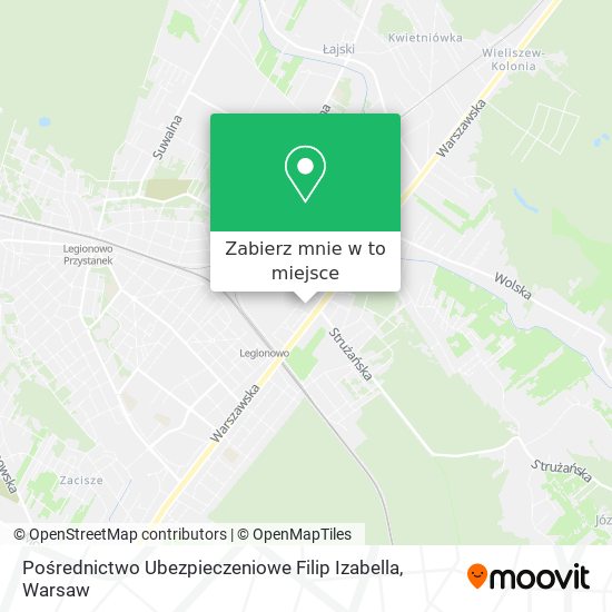 Mapa Pośrednictwo Ubezpieczeniowe Filip Izabella