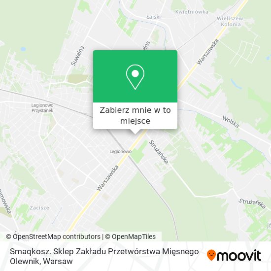 Mapa Smaqkosz. Sklep Zakładu Przetwórstwa Mięsnego Olewnik