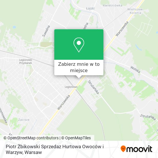 Mapa Piotr Żbikowski Sprzedaz Hurtowa Owoców i Warzyw