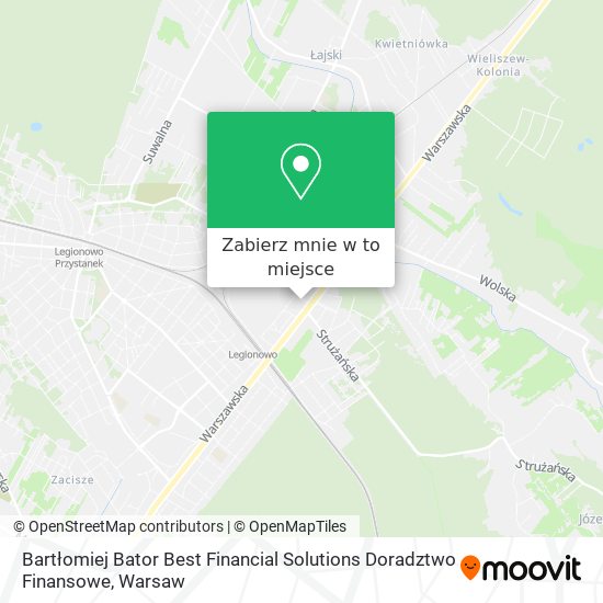 Mapa Bartłomiej Bator Best Financial Solutions Doradztwo Finansowe