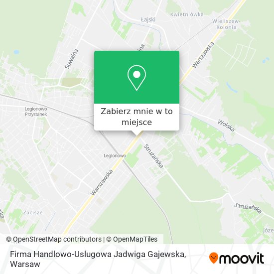 Mapa Firma Handlowo-Uslugowa Jadwiga Gajewska