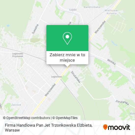 Mapa Firma Handlowa Pan Jet Trzonkowska Elżbieta