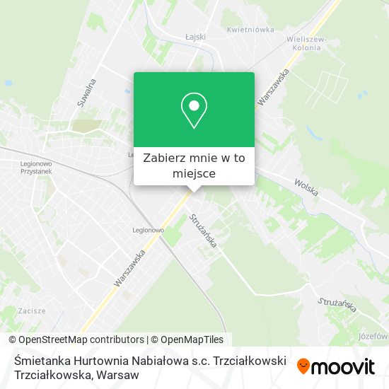 Mapa Śmietanka Hurtownia Nabiałowa s.c. Trzciałkowski Trzciałkowska