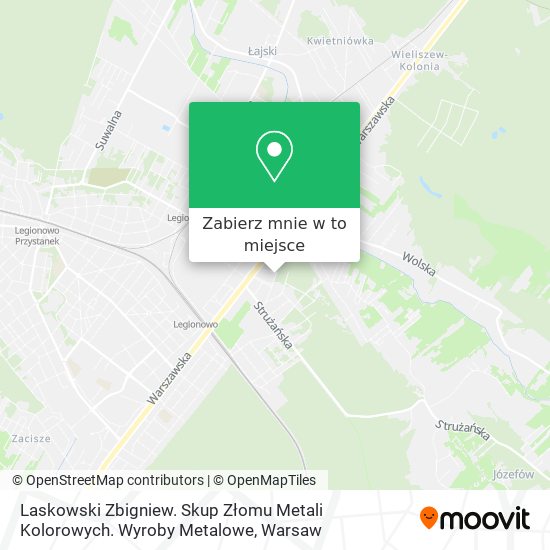 Mapa Laskowski Zbigniew. Skup Złomu Metali Kolorowych. Wyroby Metalowe