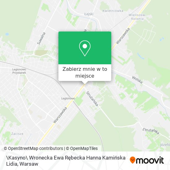 Mapa \Kasyno\ Wronecka Ewa Rębecka Hanna Kamińska Lidia