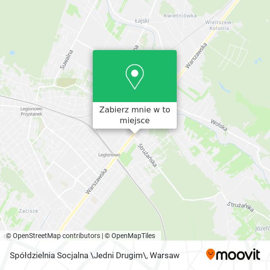 Mapa Spółdzielnia Socjalna \Jedni Drugim\