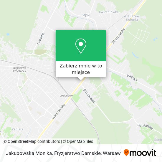 Mapa Jakubowska Monika. Fryzjerstwo Damskie