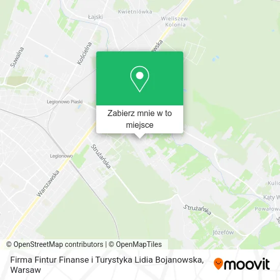 Mapa Firma Fintur Finanse i Turystyka Lidia Bojanowska