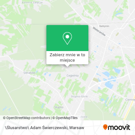 Mapa \Ślusarstwo\ Adam Świerczewski