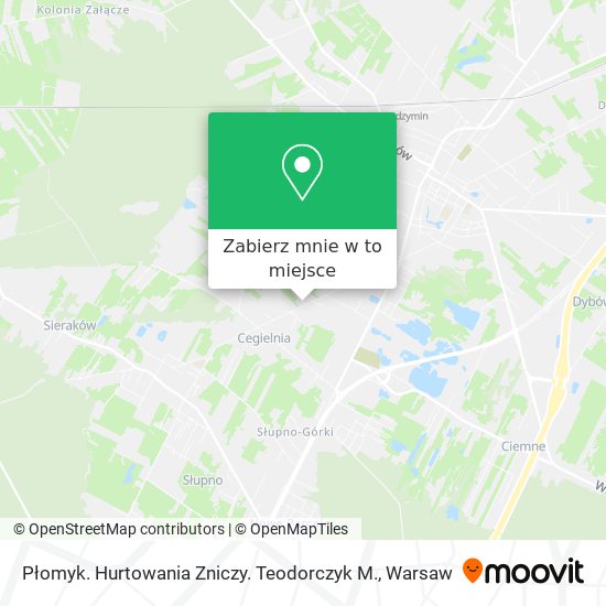 Mapa Płomyk. Hurtowania Zniczy. Teodorczyk M.