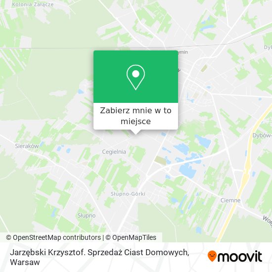 Mapa Jarzębski Krzysztof. Sprzedaż Ciast Domowych