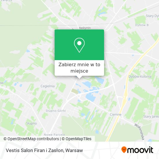 Mapa Vestis Salon Firan i Zasłon