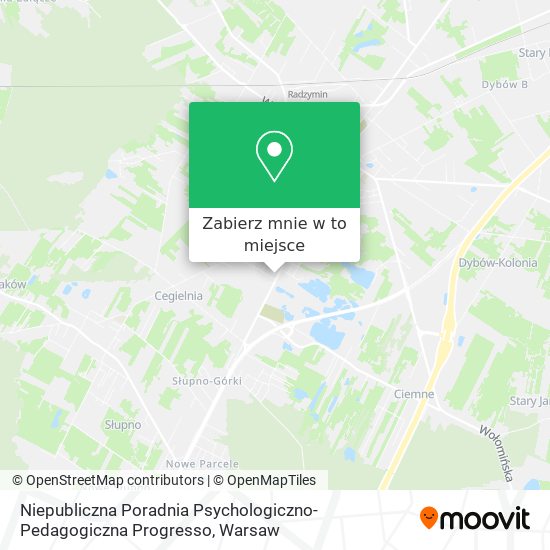 Mapa Niepubliczna Poradnia Psychologiczno-Pedagogiczna Progresso