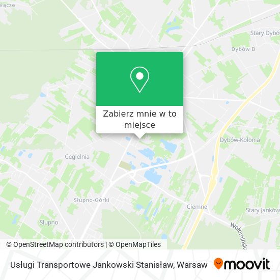 Mapa Usługi Transportowe Jankowski Stanisław