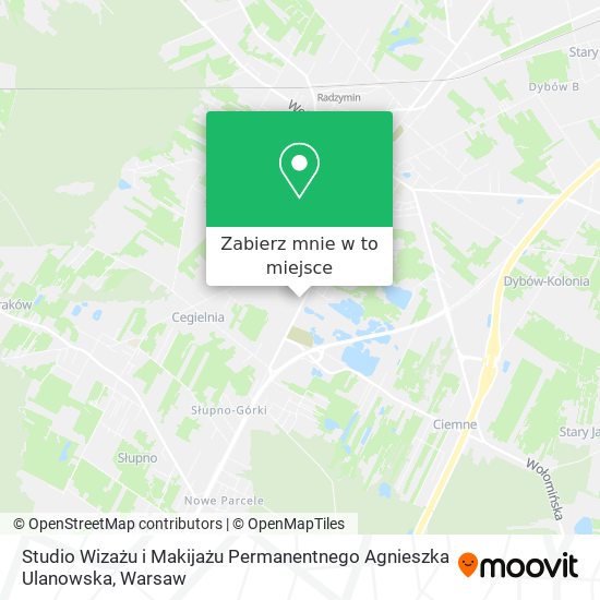 Mapa Studio Wizażu i Makijażu Permanentnego Agnieszka Ulanowska