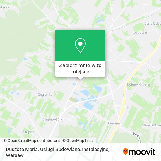 Mapa Duszota Maria. Usługi Budowlane, Instalacyjne