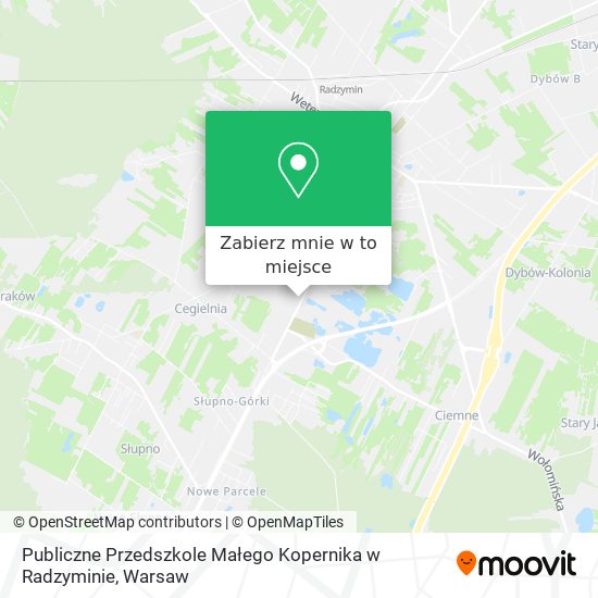 Mapa Publiczne Przedszkole Małego Kopernika w Radzyminie