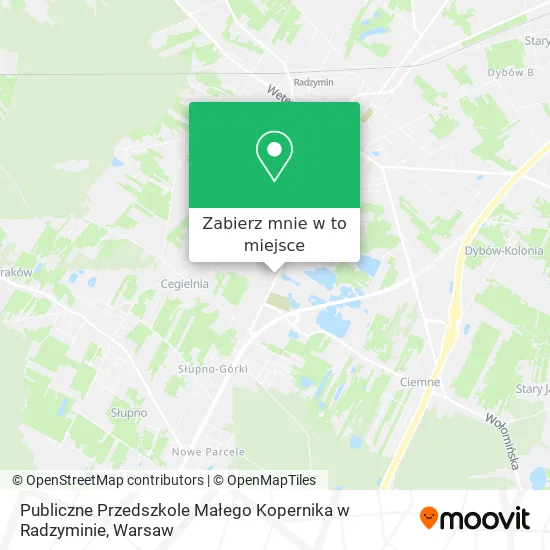 Mapa Publiczne Przedszkole Małego Kopernika w Radzyminie