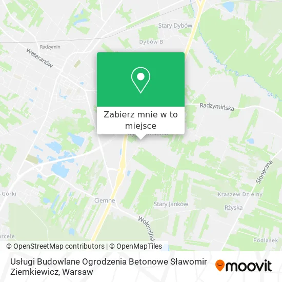 Mapa Usługi Budowlane Ogrodzenia Betonowe Sławomir Ziemkiewicz