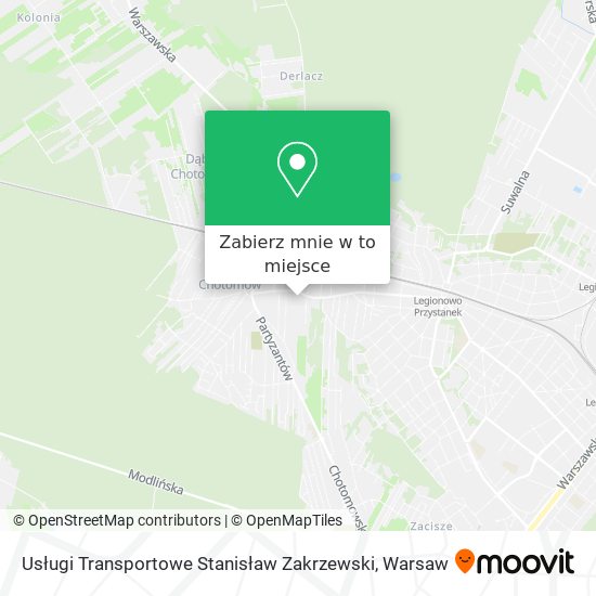 Mapa Usługi Transportowe Stanisław Zakrzewski