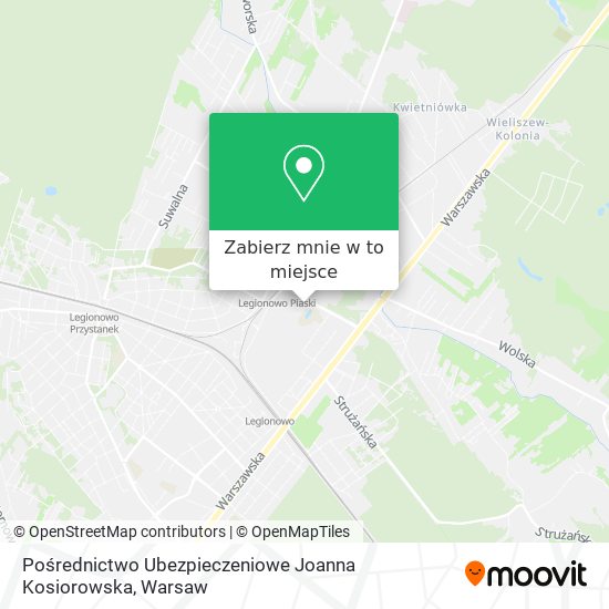 Mapa Pośrednictwo Ubezpieczeniowe Joanna Kosiorowska