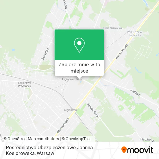 Mapa Pośrednictwo Ubezpieczeniowe Joanna Kosiorowska