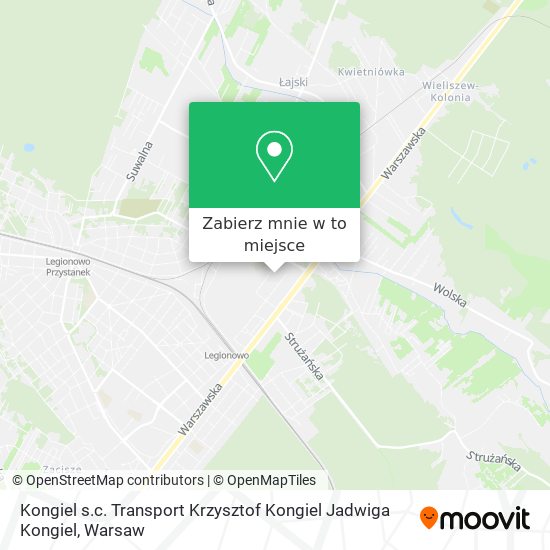 Mapa Kongiel s.c. Transport Krzysztof Kongiel Jadwiga Kongiel