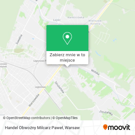 Mapa Handel Obwoźny Milcarz Paweł