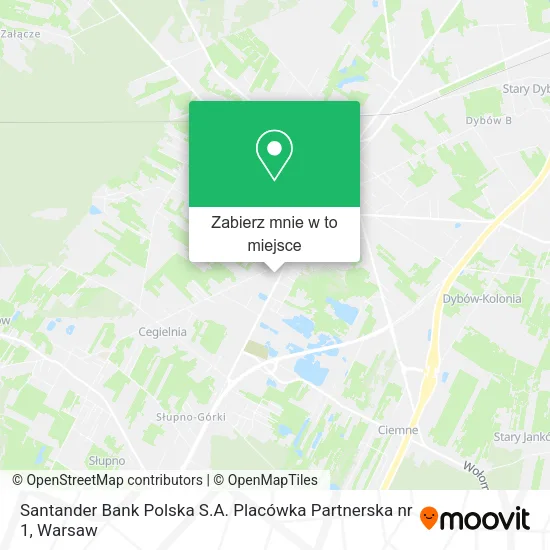 Mapa Santander Bank Polska S.A. Placówka Partnerska nr 1