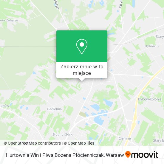 Mapa Hurtownia Win i Piwa Bożena Płócienniczak