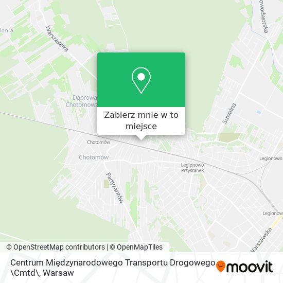 Mapa Centrum Międzynarodowego Transportu Drogowego \Cmtd\