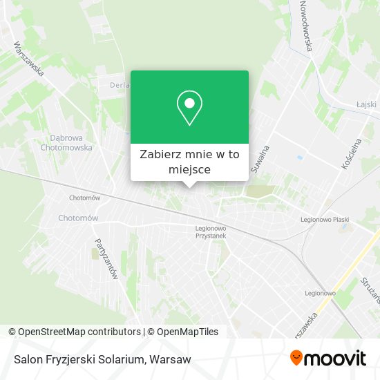 Mapa Salon Fryzjerski Solarium