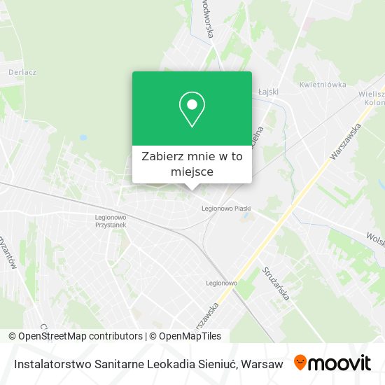 Mapa Instalatorstwo Sanitarne Leokadia Sieniuć