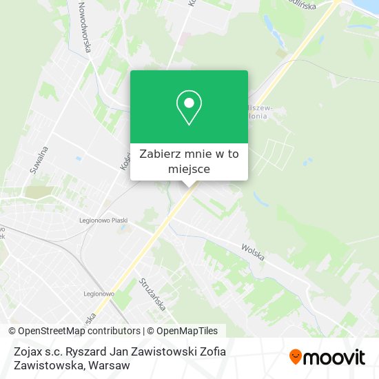 Mapa Zojax s.c. Ryszard Jan Zawistowski Zofia Zawistowska